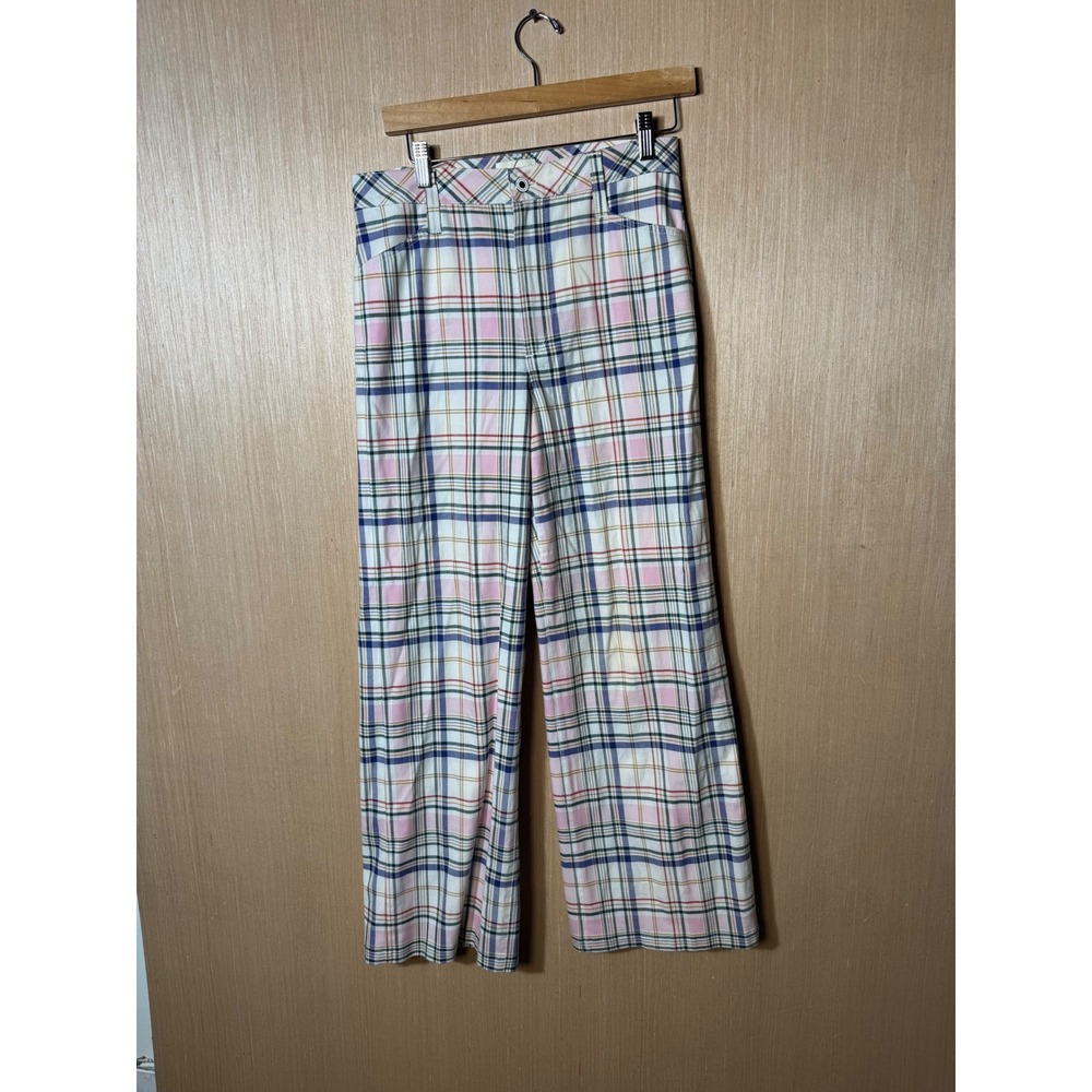 Favorite Daughter Plaid Wide Leg Pants - Pink, Blue, White